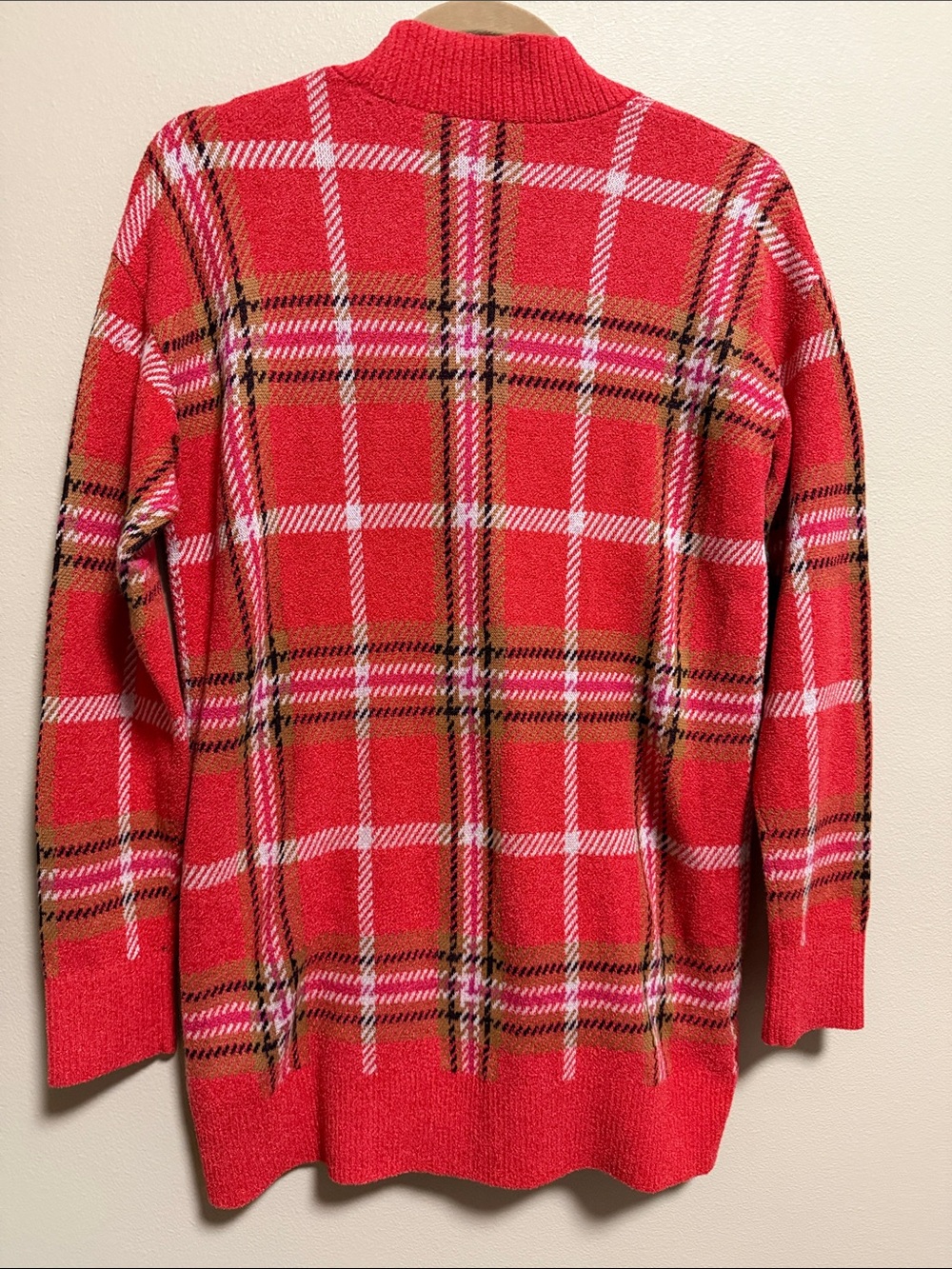 Ann Taylor Jacquard Plaid Boyfriend Cardigan - Picture 5 of 9